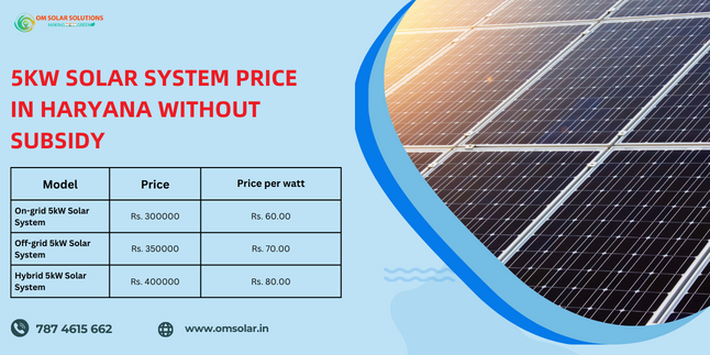 The Cost of a 5 kW Solar System, Om Solar