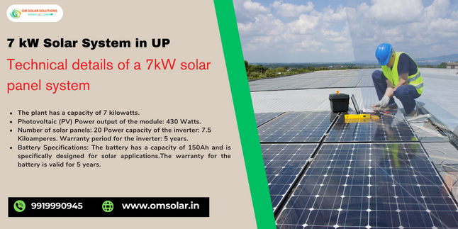 The Cost of a 7 kW Solar System in UP, Om Solar