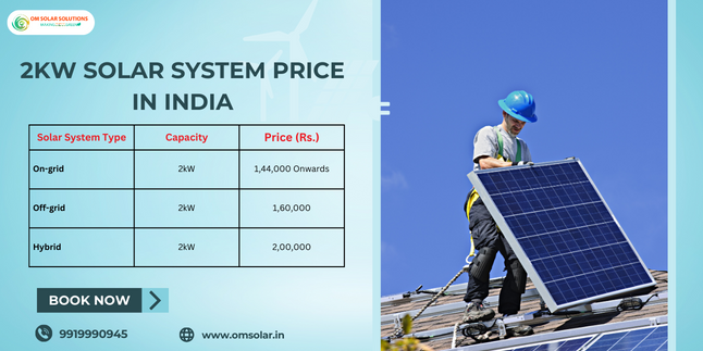 2kW Solar Panels in India, Om Solar